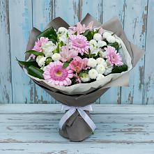 Букет цветов из:  Герберы, Альстромерии и Хризантемы в Александров Гае