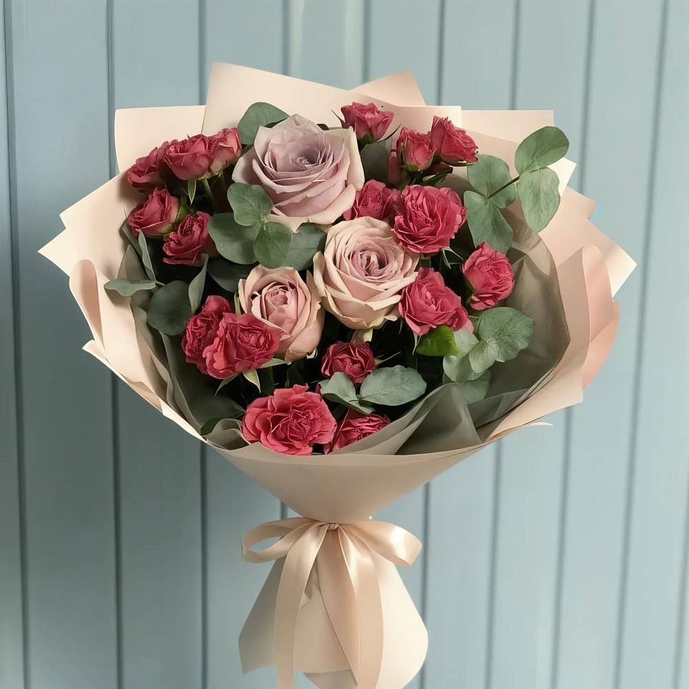 Букет цветов из: Гвоздики и Розы в Александров Гае