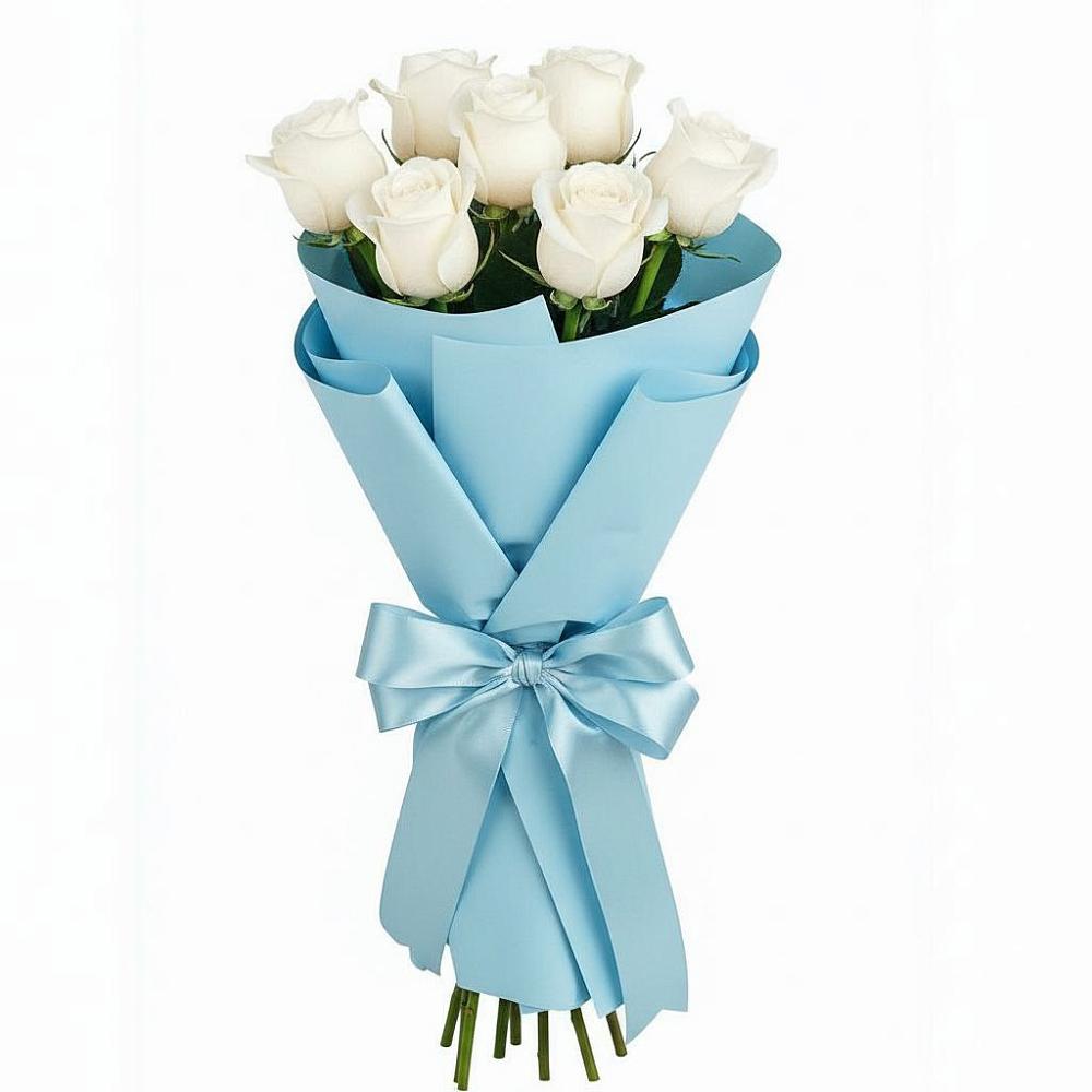 Букет 7 белых роз Проуд в Александров Гае