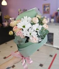 Букет цветов из:  Хризантемы и Розы #REPLACE_PRED# Александров Гае