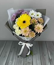 Букет цветов из:  Розы, Герберы и Хризантемы в Александров Гае