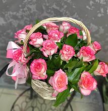 Цветочная композиция из Розы в корзине в Александров Гае