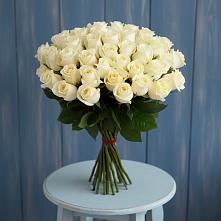 Букет 51 Белая роза Эдлесс Лав в Александров Гае