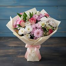 Букет цветов из:  Хризантемы, Альстромерии и Розы в Александров Гае