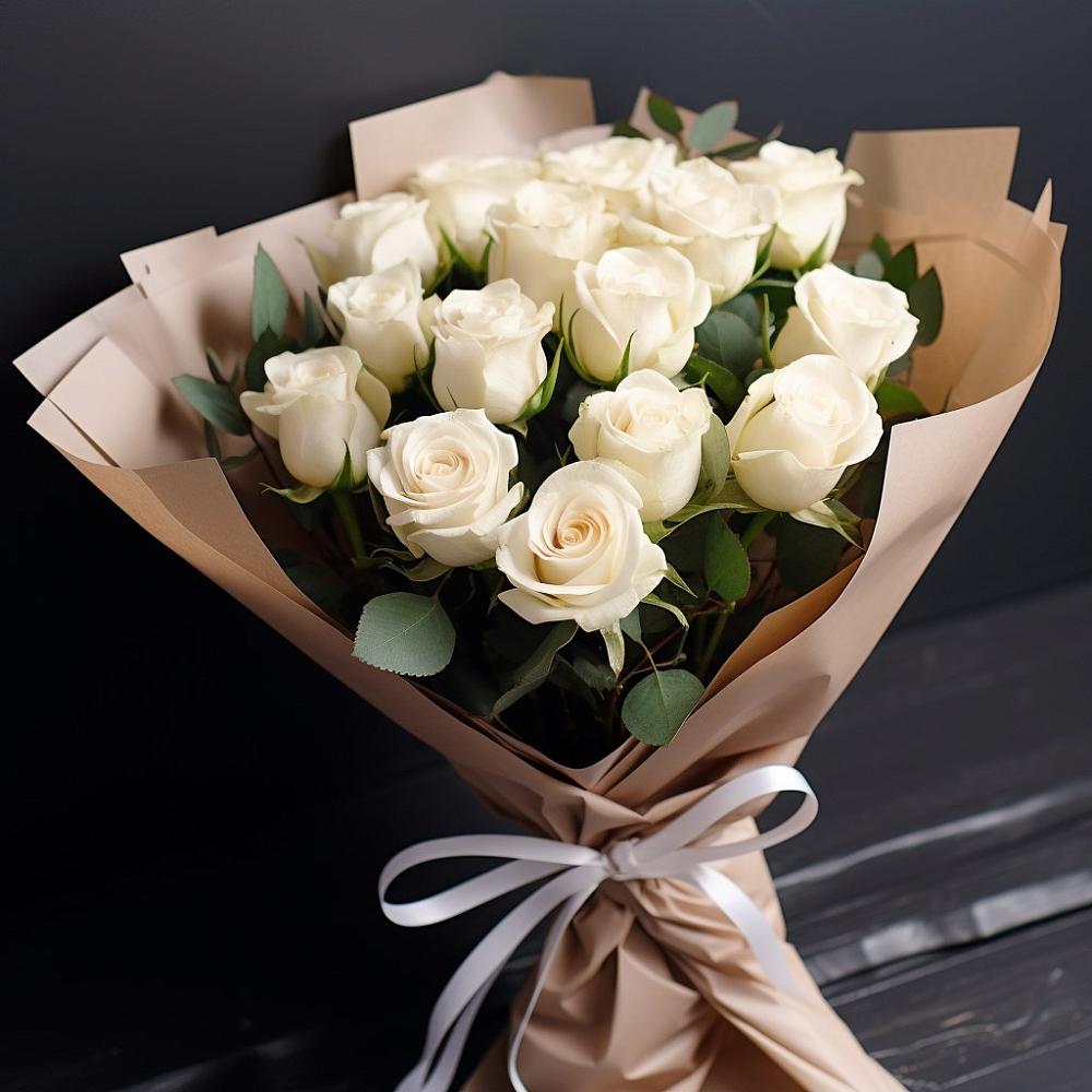 Букет 15 Белых роз в Александров Гае