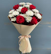 Букет цветов из:  Розы и Хризантемы #REPLACE_PRED# Александров Гае