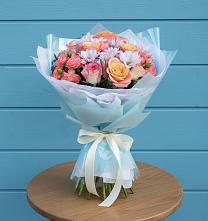 Букет цветов из:  Хризантемы и Розы в Александров Гае