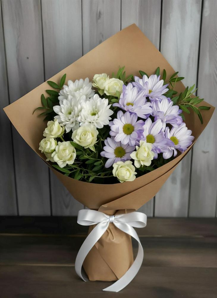 Букет цветов из: Хризантемы и Розы в Александров Гае